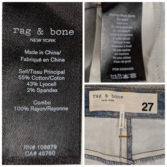 Rag & bone Miramar Pajama Jean Jogger Print Denim Size 27 J1743 - Picture 12 of 12